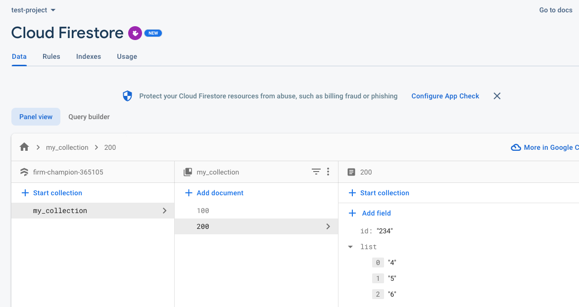 design firestore schema