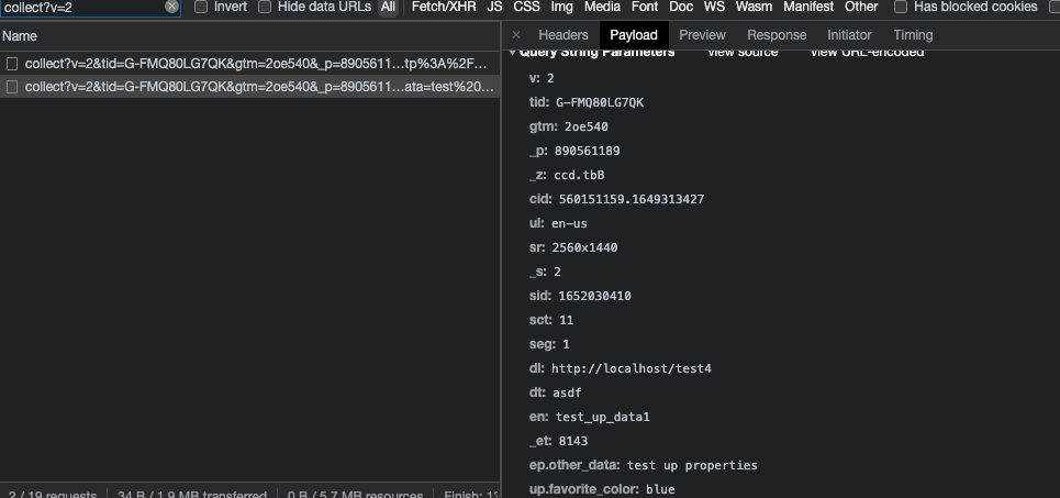 send ga4 user_properties event