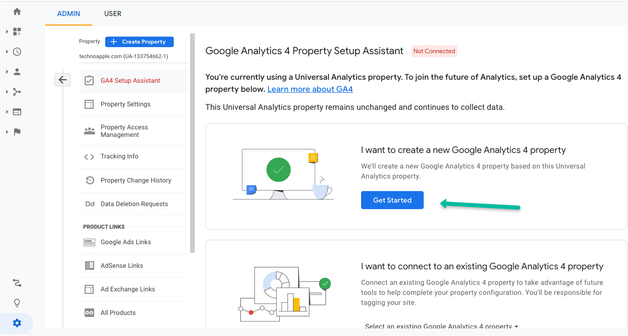 Create GA4 - Get Started
