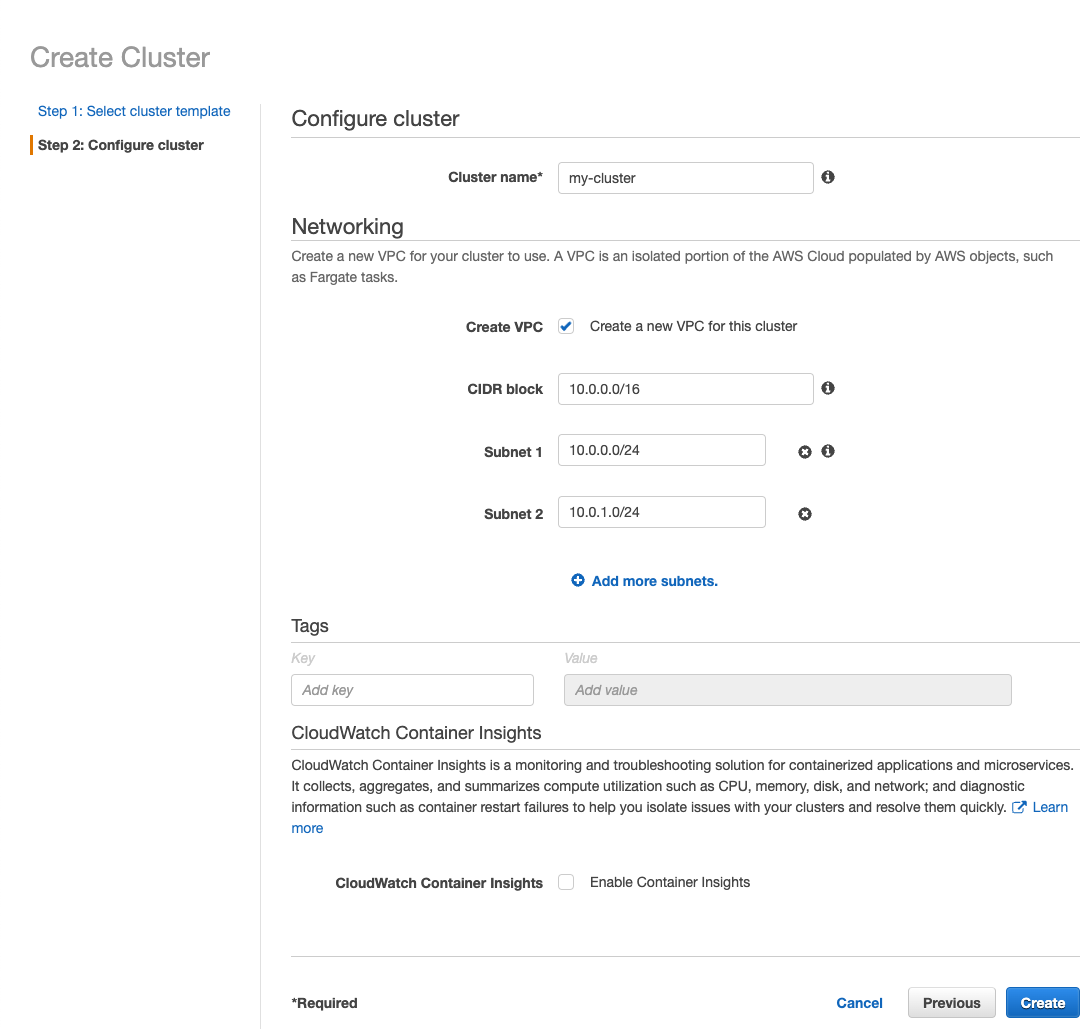 create Cluster part 2