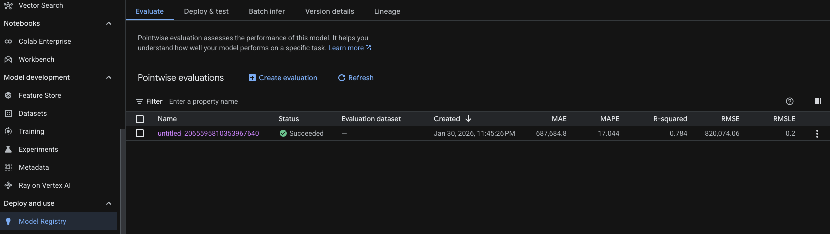 Train the Model for Vertex AI